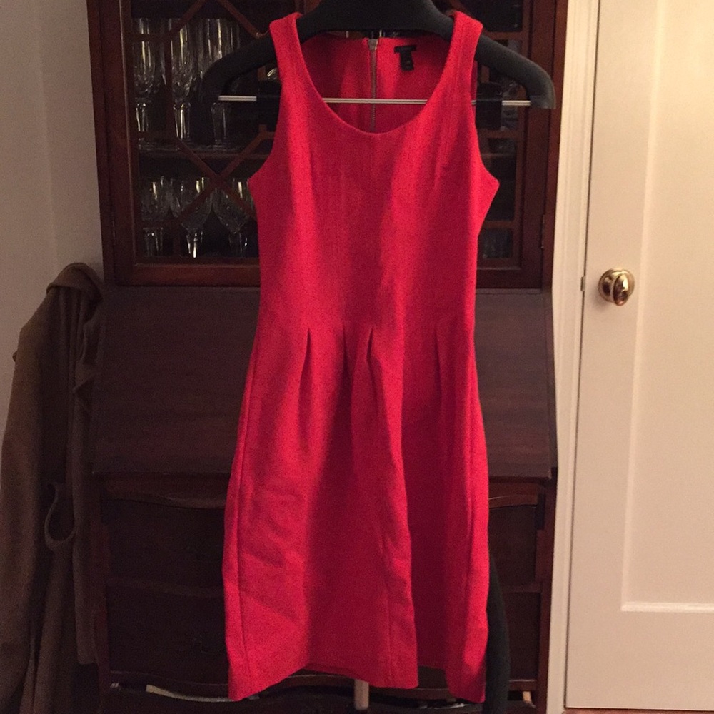 J Crew Fit and Flare Red Dress